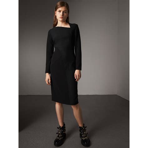 fabiana slash neck panel dress burberry